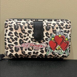 Ed Hardy | Leopard Print Wallet/Wristlet